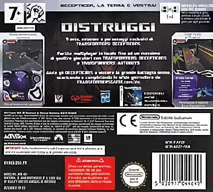 Image n° 2 - boxback : Transformers - Decepticons